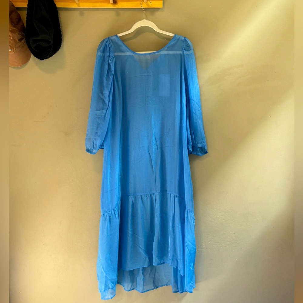 Ali Golden, peasant dress- sky blue, size xlarge. New with tag.